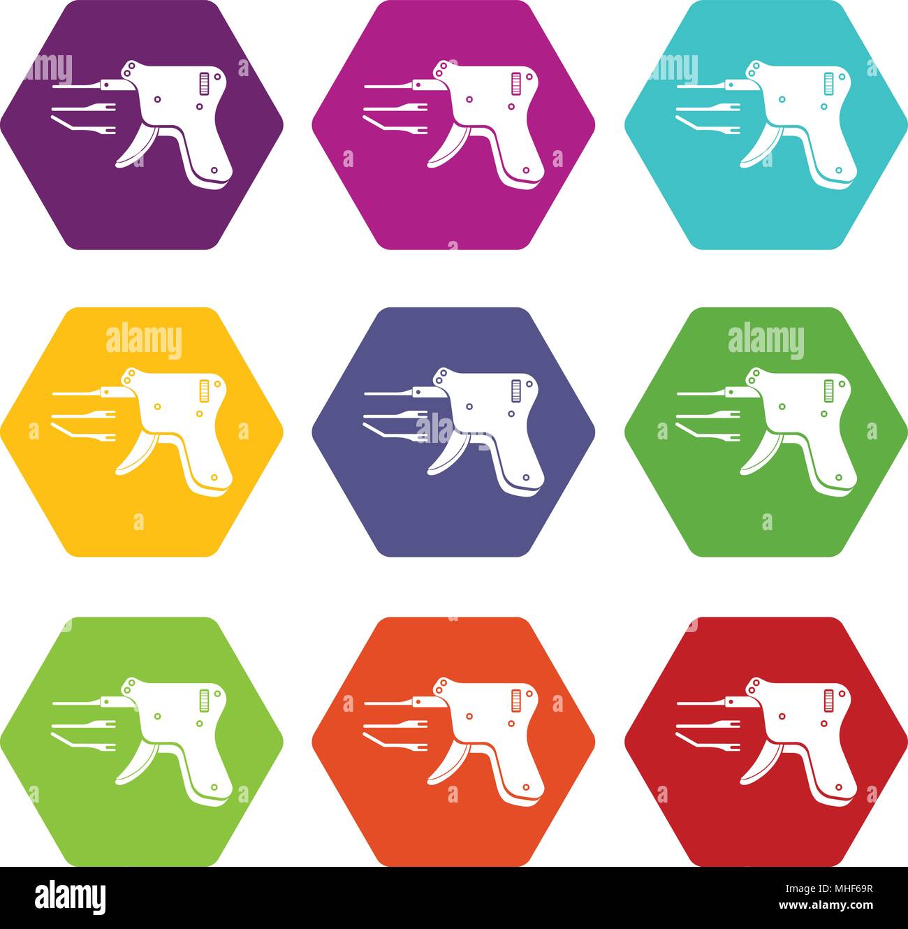 Code reader icons 9 set coloful isolated on white for web Stock Vector ...