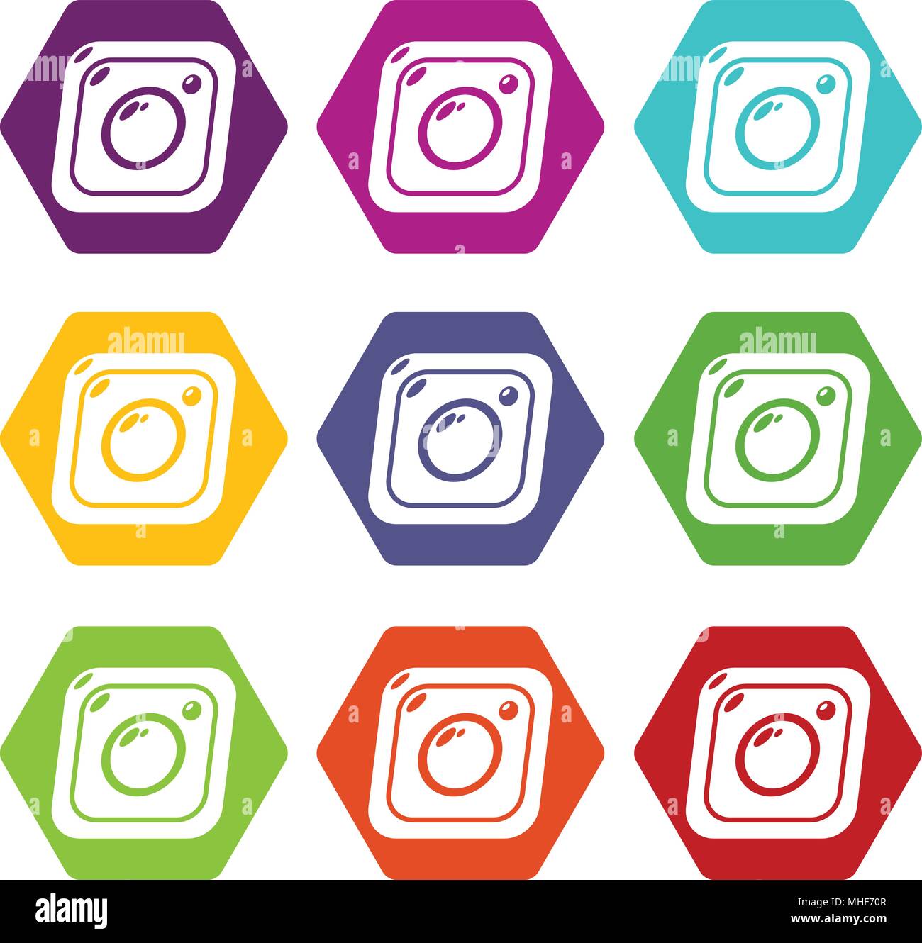 Photo icons set 9 vector Stock Vector Image & Art - Alamy