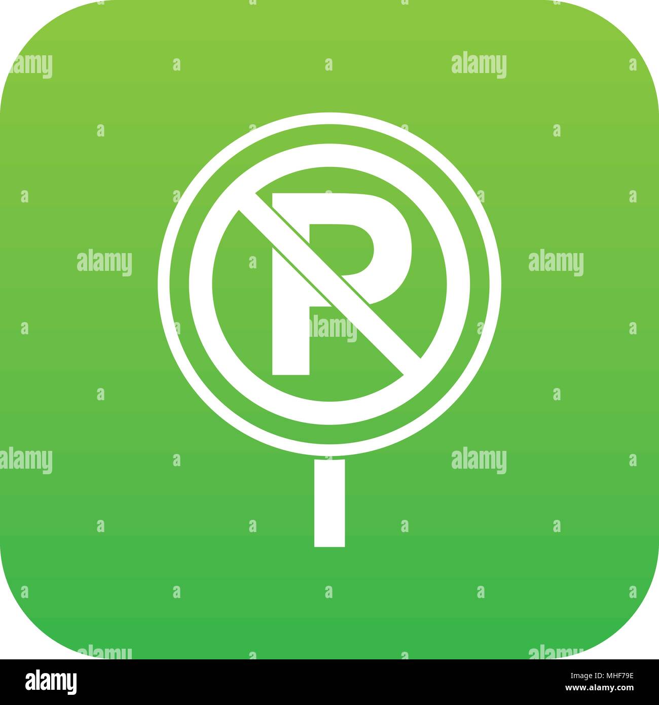 No parking sign icon digital green Stock Vector Image & Art - Alamy
