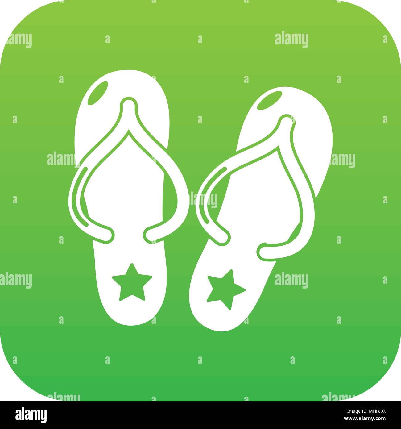 Flip flops icon green vector Stock Vector Image & Art - Alamy