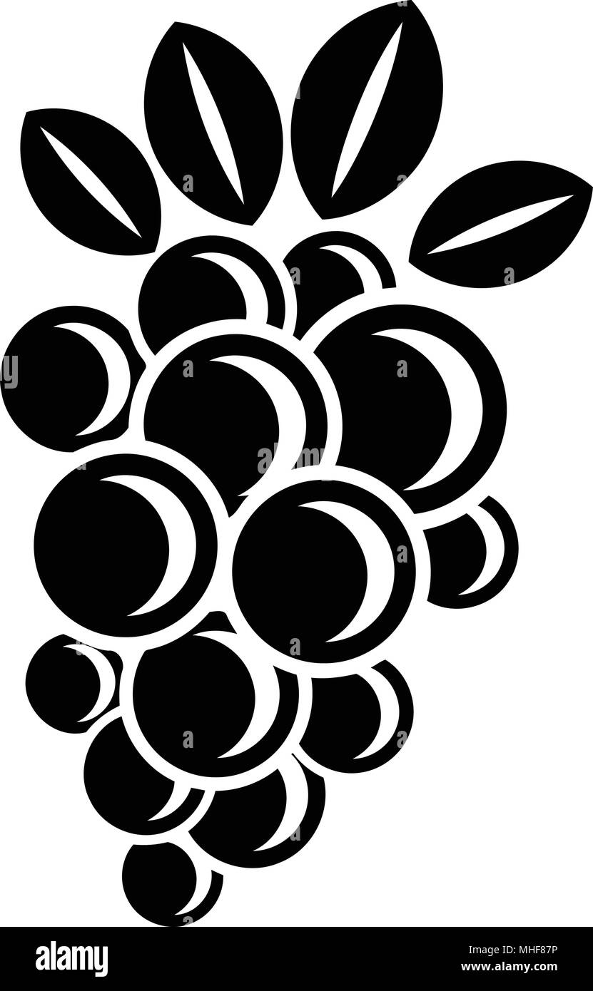 Isabella grape icon, simple style Stock Vector