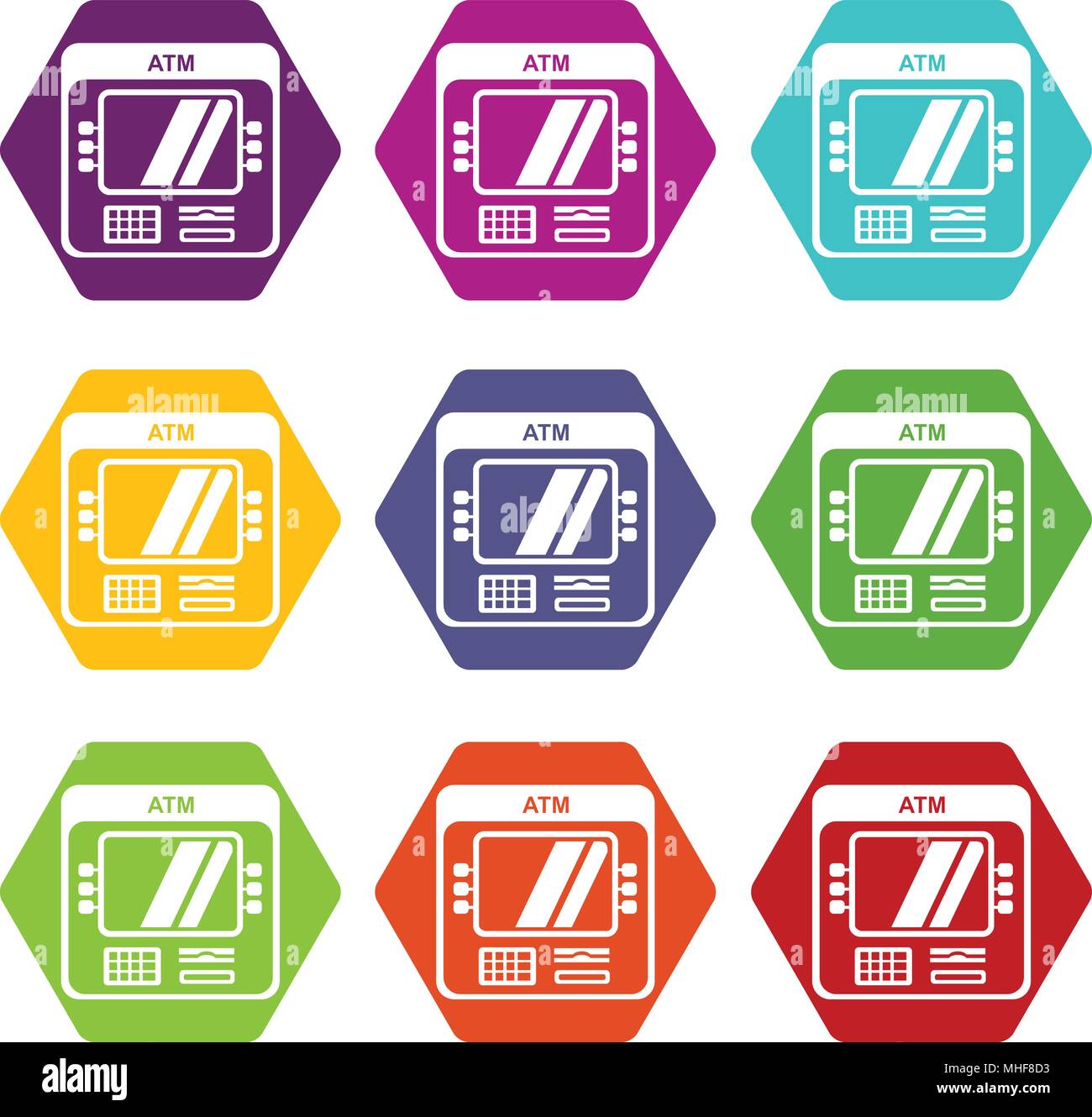 Computer icons set 9 vector Stock Vector Image & Art - Alamy