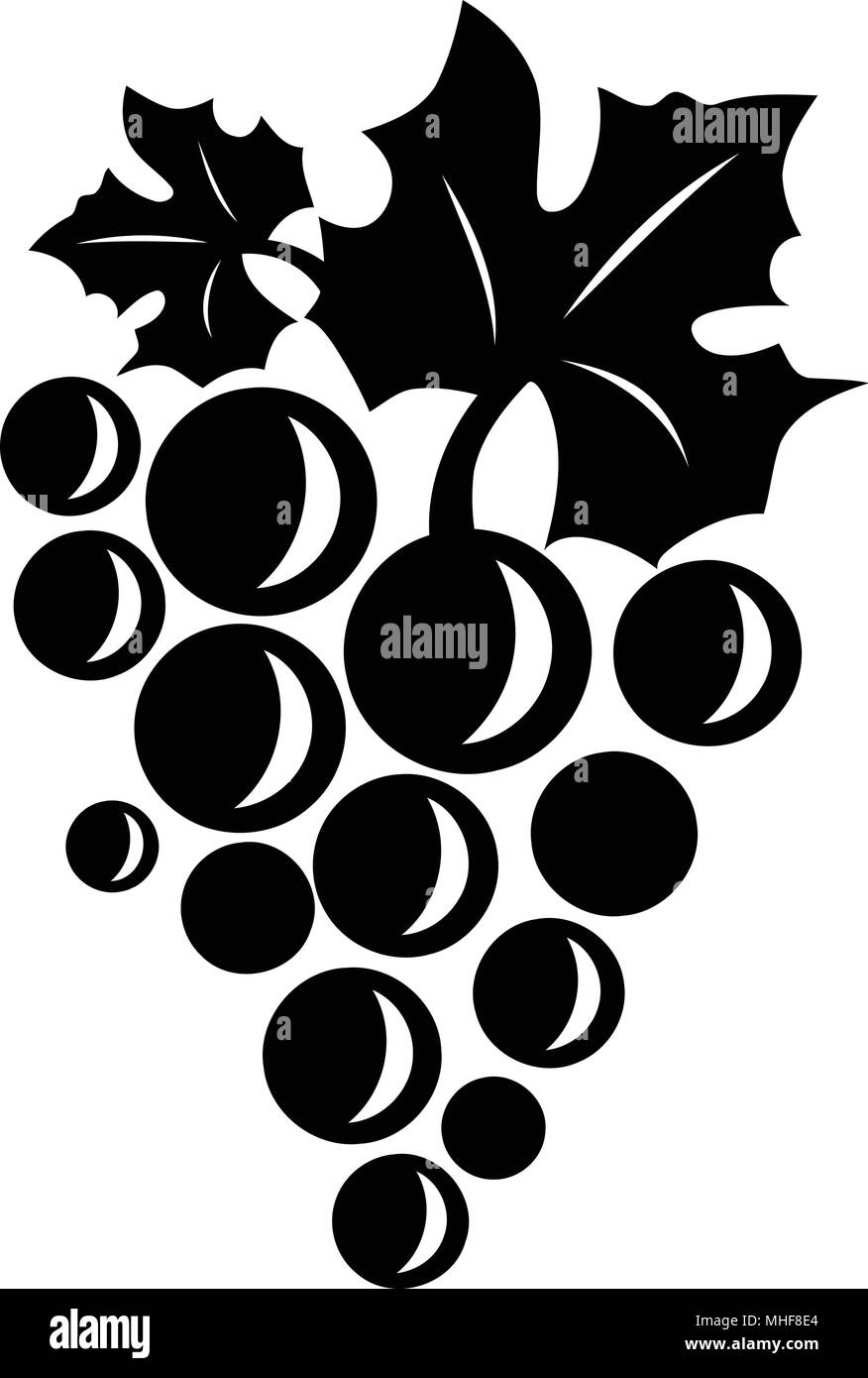 Table grape icon, simple style Stock Vector