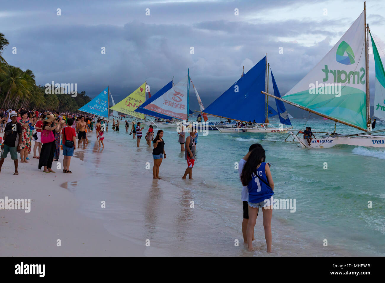 Boracay beach sunset hi-res stock photography and images - Alamy