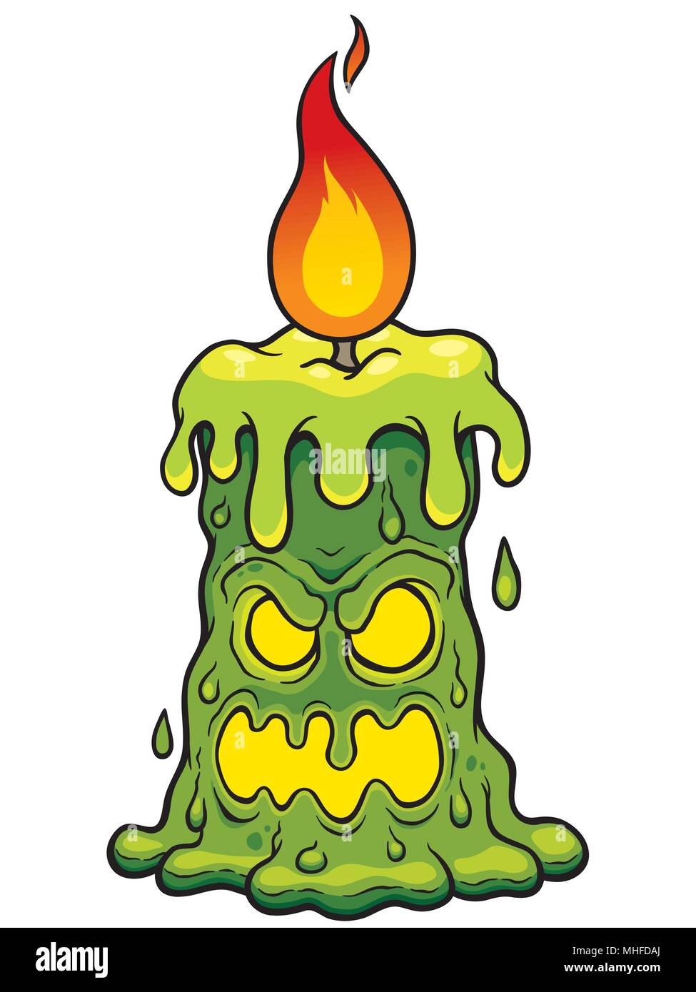 Vector illustration of Cartoon Candle Monster Stock Vector Image & Art ...