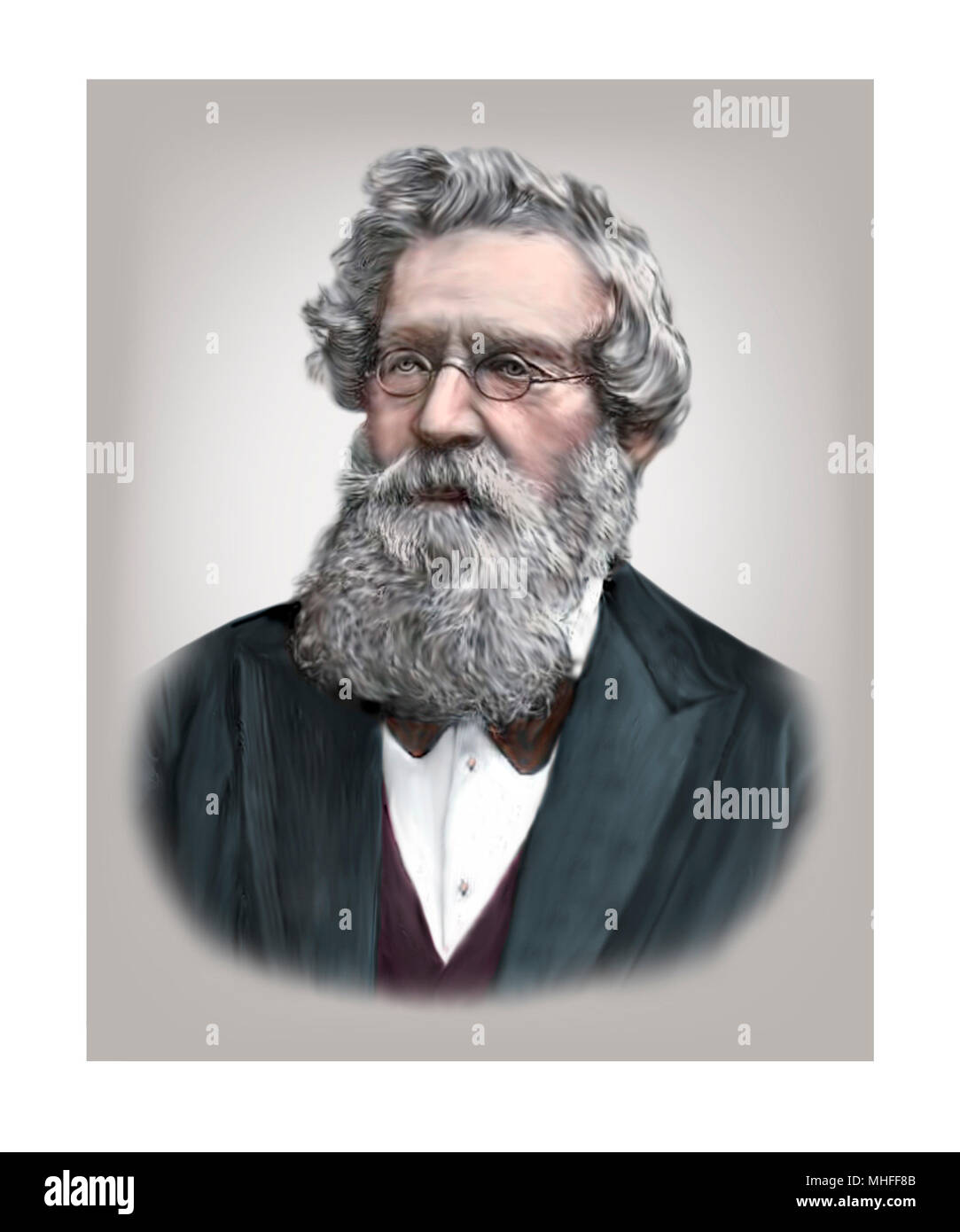 August Wilhelm von Hofmann, 1818-1892, German Chemist Stock Photo