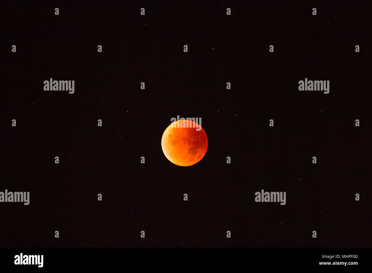 Blood Moon During Lunar Eclipse Stock Photo - Alamy