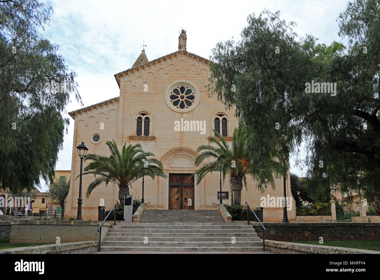 Church of Our Lady of Mount Carmel, Mare de Deu del Carme, Portocristo, Mallorca Stock Photo