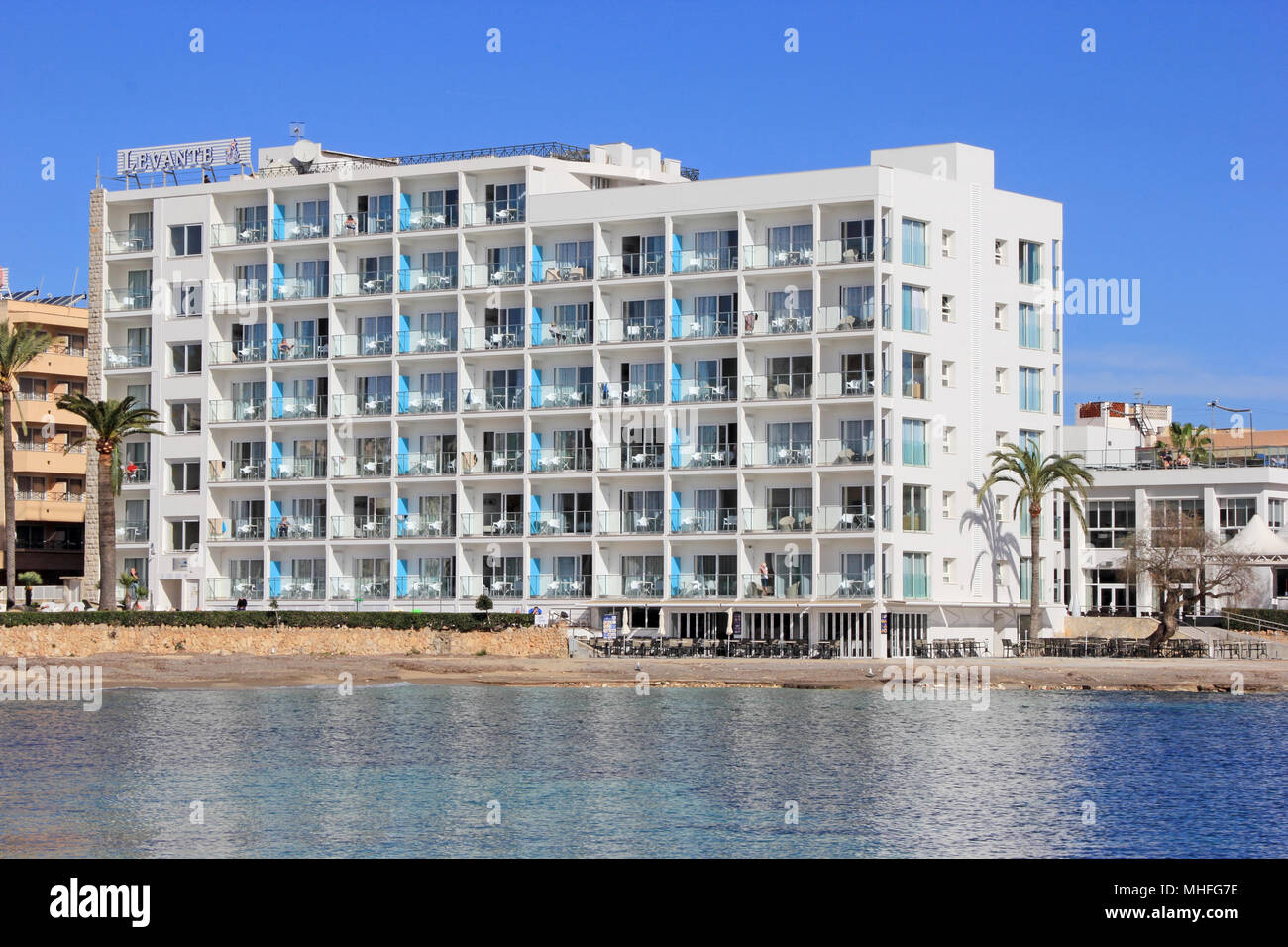 Hotel Levante, Cala Bona, Mallorca Stock Photo