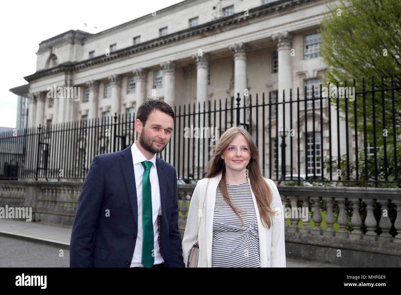 Daniel Mcarthur and his wife Amy, arrive at the Royal Courts of Justice