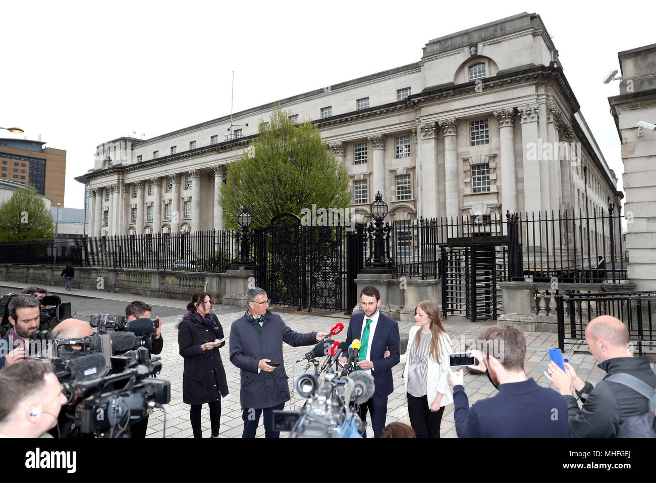 Daniel mcarthur and his wife amy hires stock photography and images