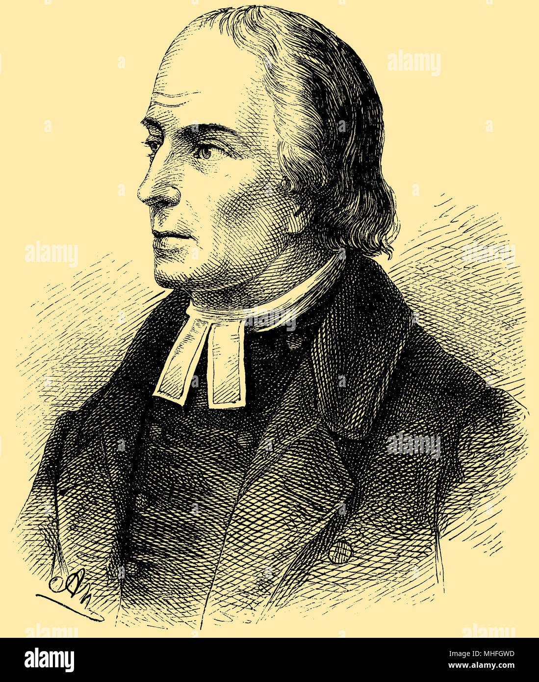 Christian Friedrich Dinter (born February 29, 1760, died May 29, 1831), Stock Photo