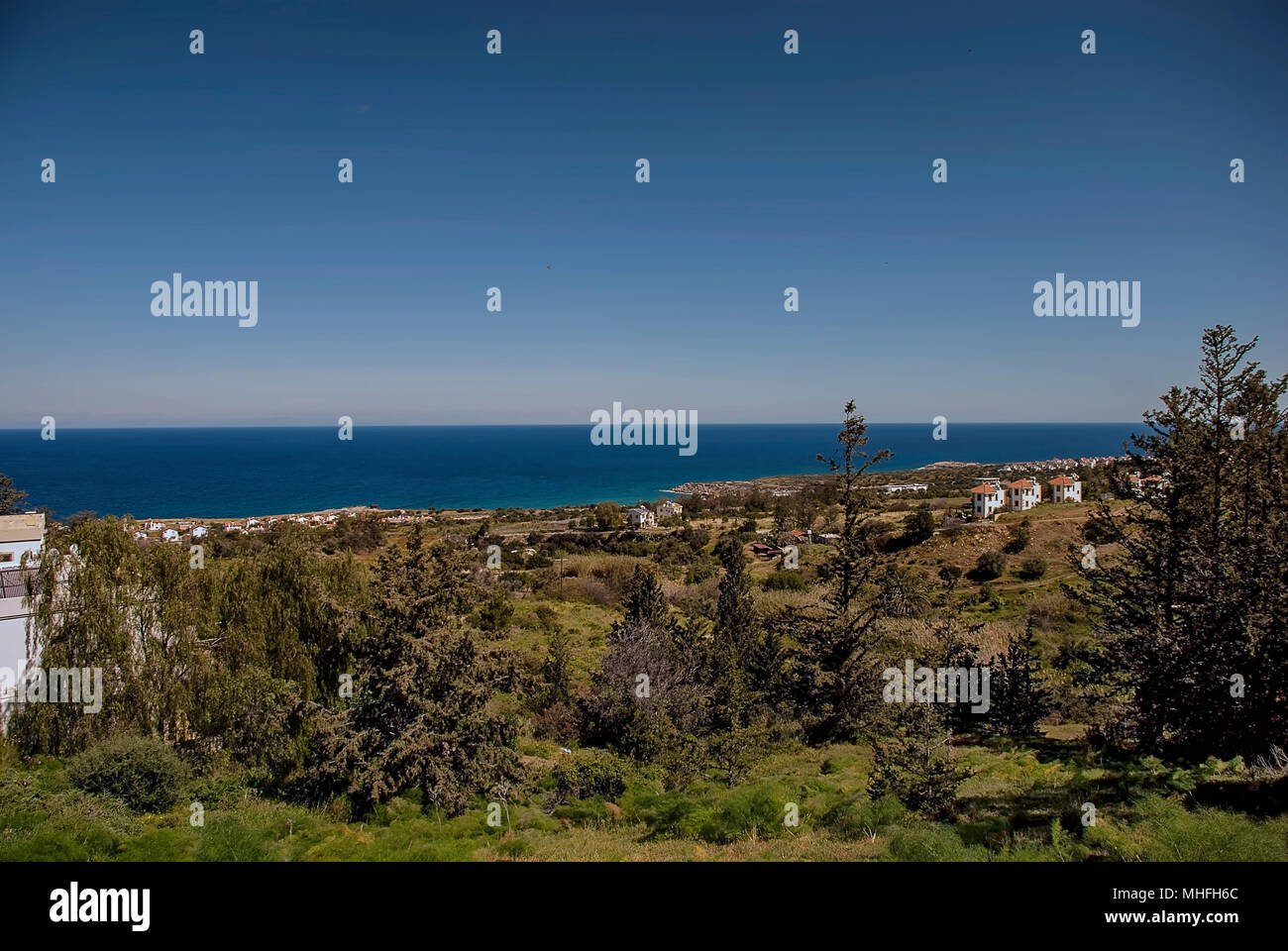 The Coastline Of Northern Cyprus From The Hills Near Esentepe Stock Photo Alamy