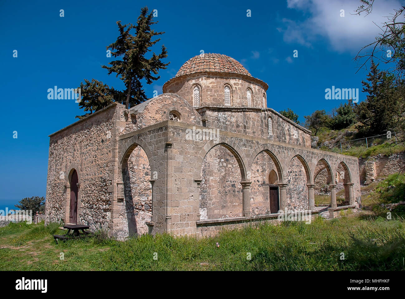 The 12th Century Church Of The Antiphonitis Near Esentepe Northern Cyprus Stock Photo Alamy