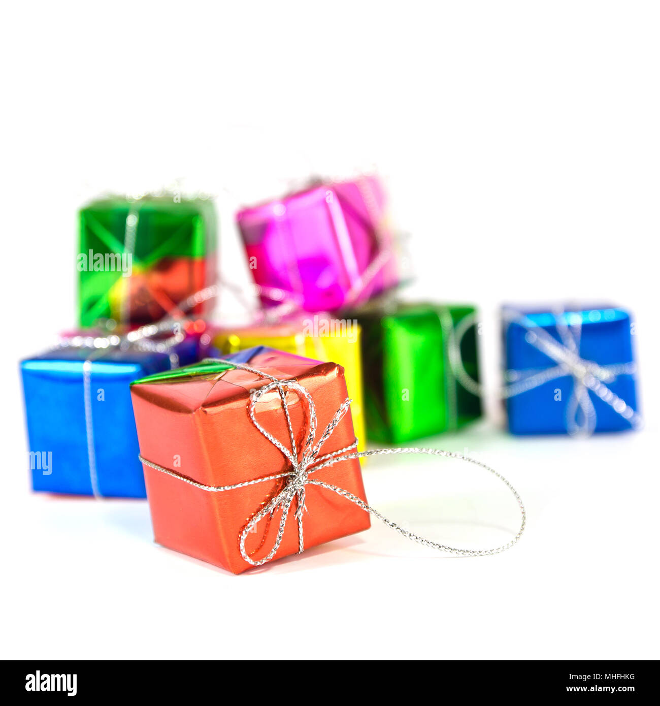 Holiday accessory gift boxes Stock Photo Alamy