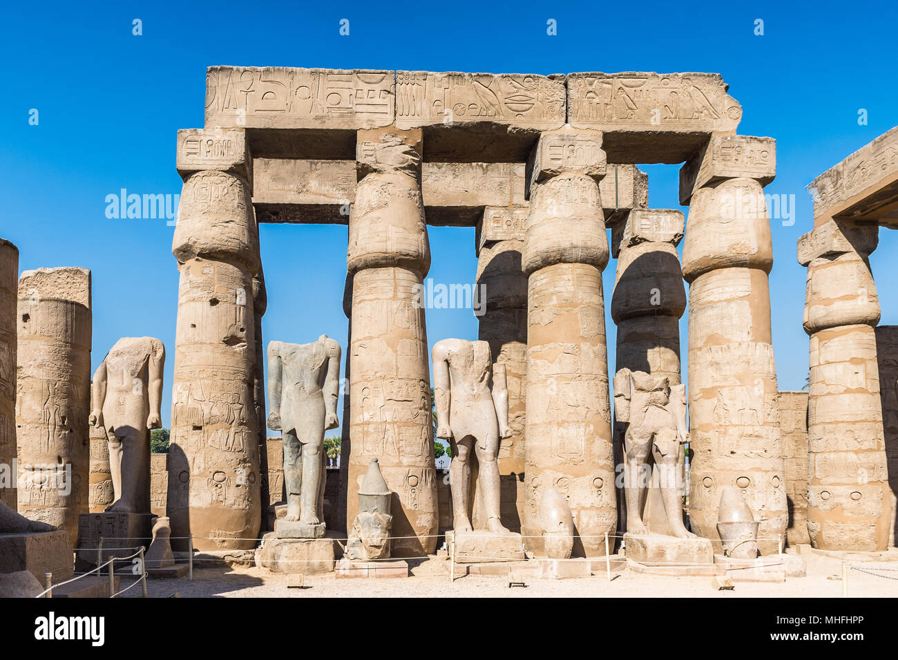 Columns Of The Luxor Temple A Large Ancient Egyptian Temple East Bank Of The Nile Egypt Unesco World Heritage Stock Photo Alamy