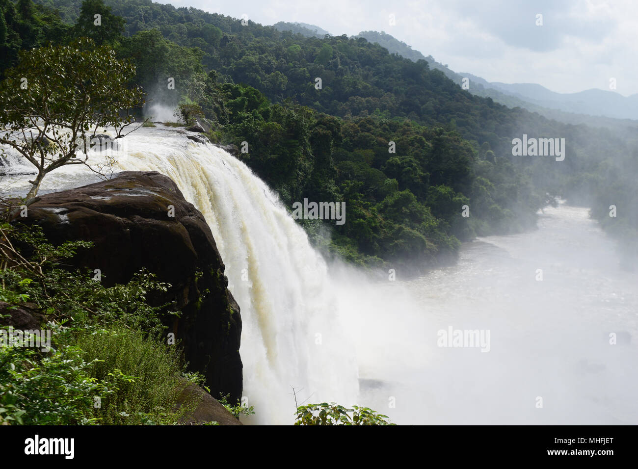 Athirapally Falls in Kerala India during Monsoon Season Largest