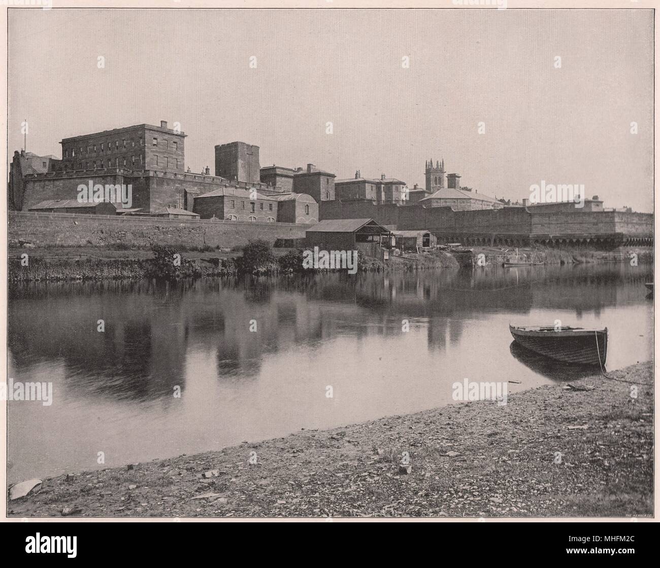 Chester Castle and Chester town have played an important part in the story of England's dealings with Wales Stock Photo