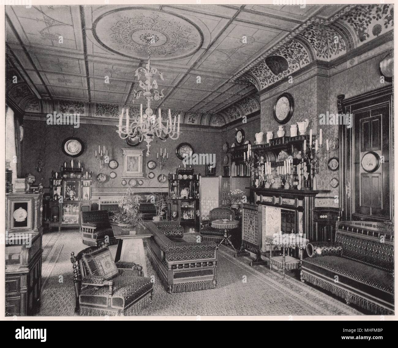 The Morning Room at Clarence House - After the principal festivities which took place at the Winter Palace in St. Petersburg in… Stock Photo