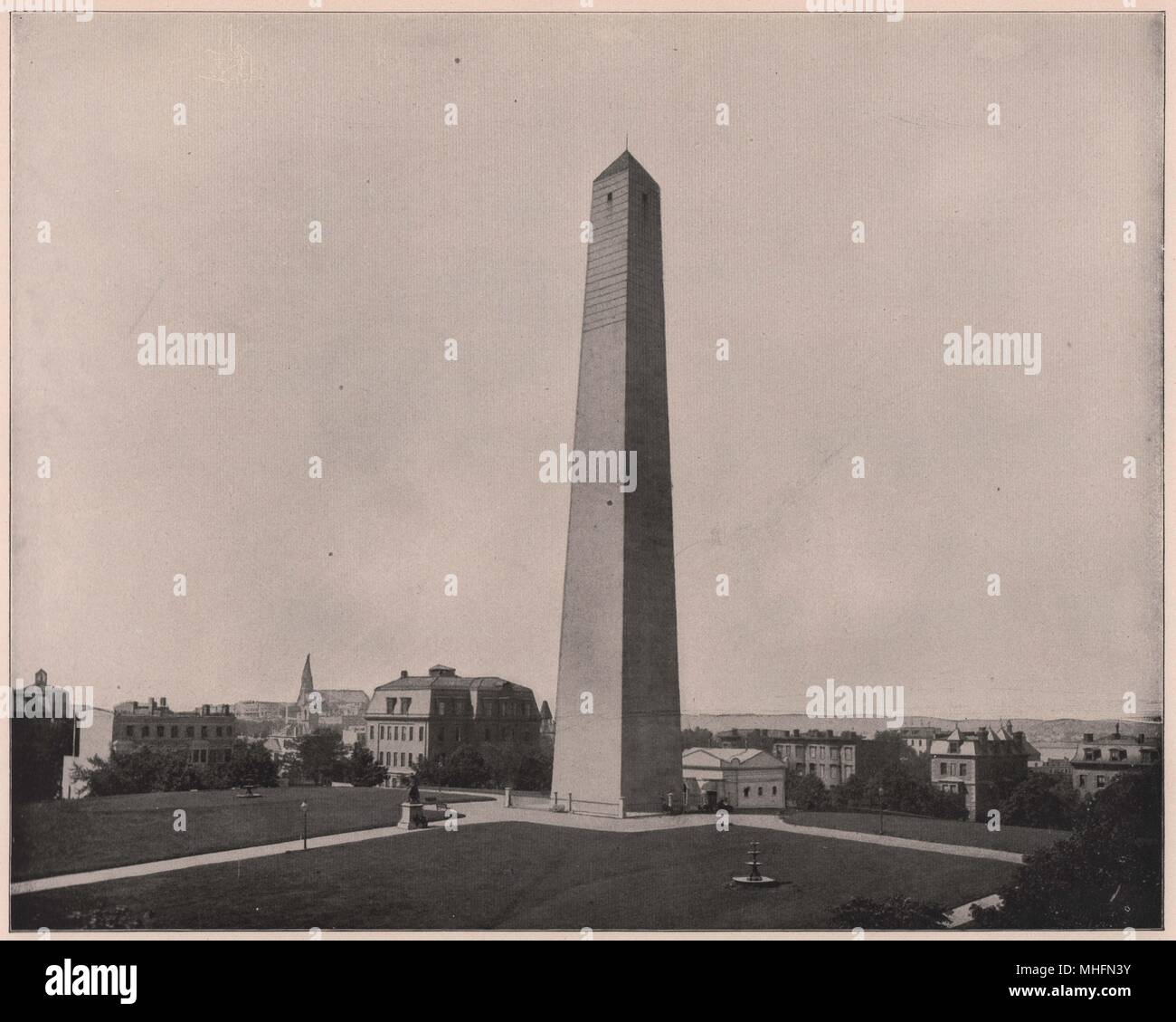 Bunker Hill Monument, near Boston, Mass Stock Photo