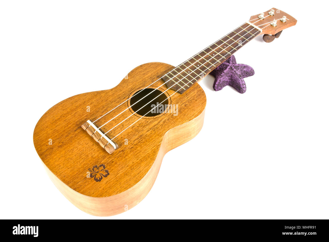 vintage ukulele on white Stock Photo Alamy