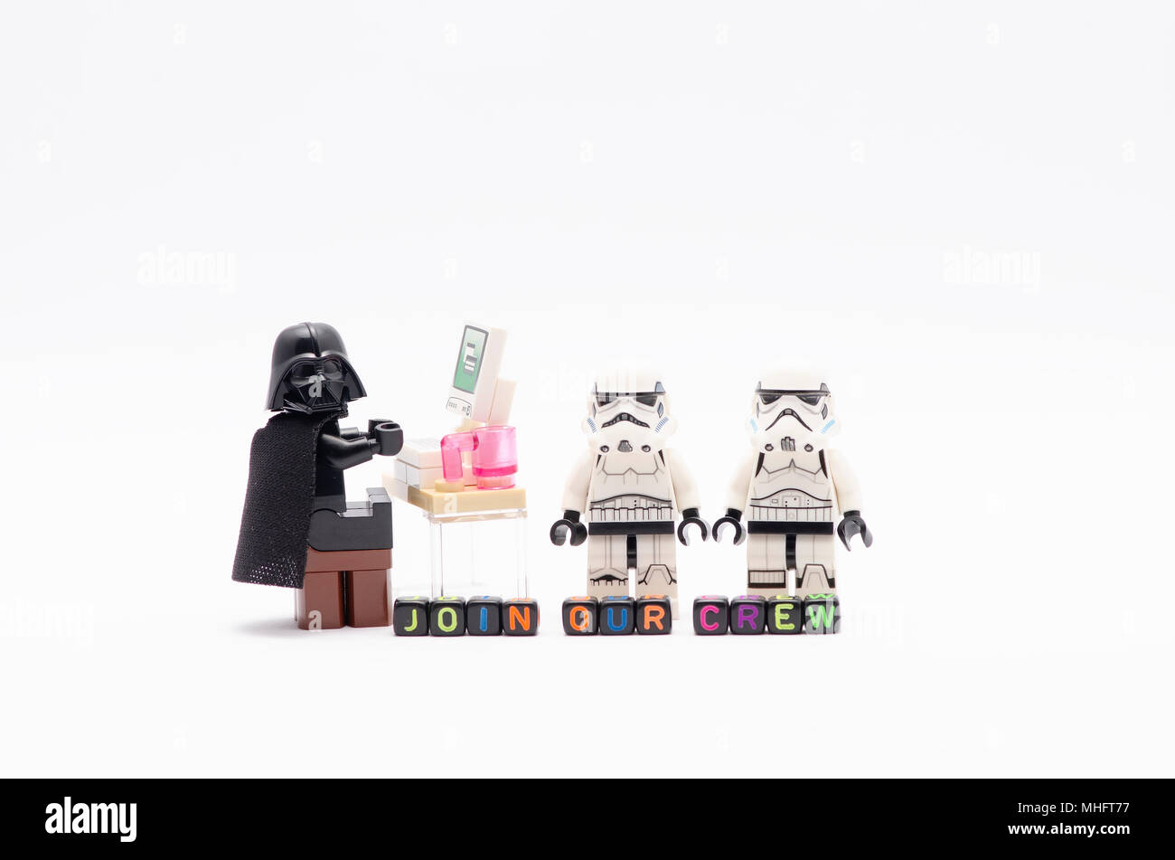 Mini Figure Of Darth Vader On Chair With Storm Trooper With