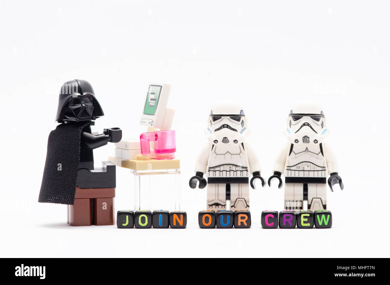 Mini Figure Of Darth Vader On Chair With Storm Trooper With