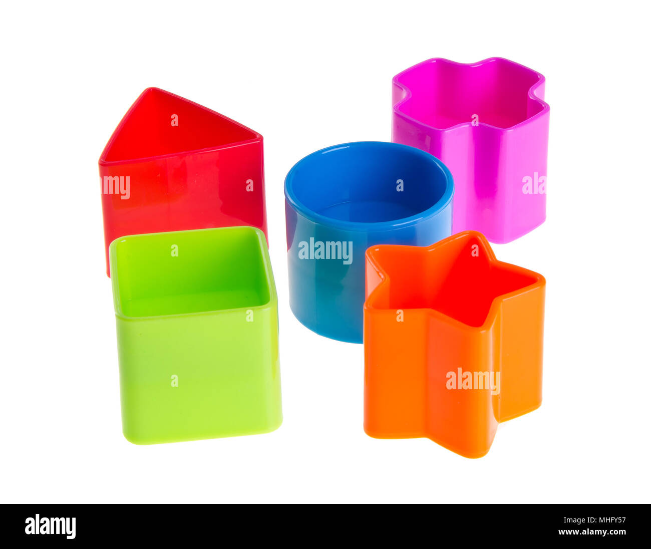 Shape Sorting Block Shape Sorter. Stacks of Shape Sorter Toy Blocks on background Stock ...