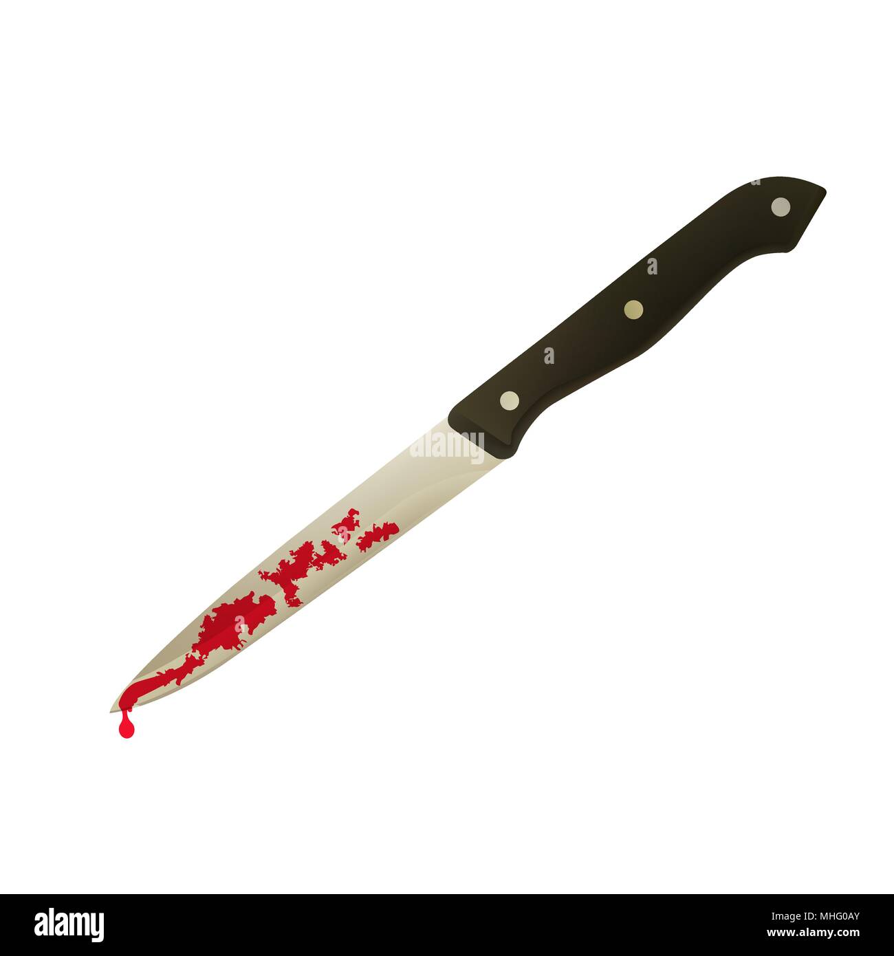 Knife and blood Stock Vector