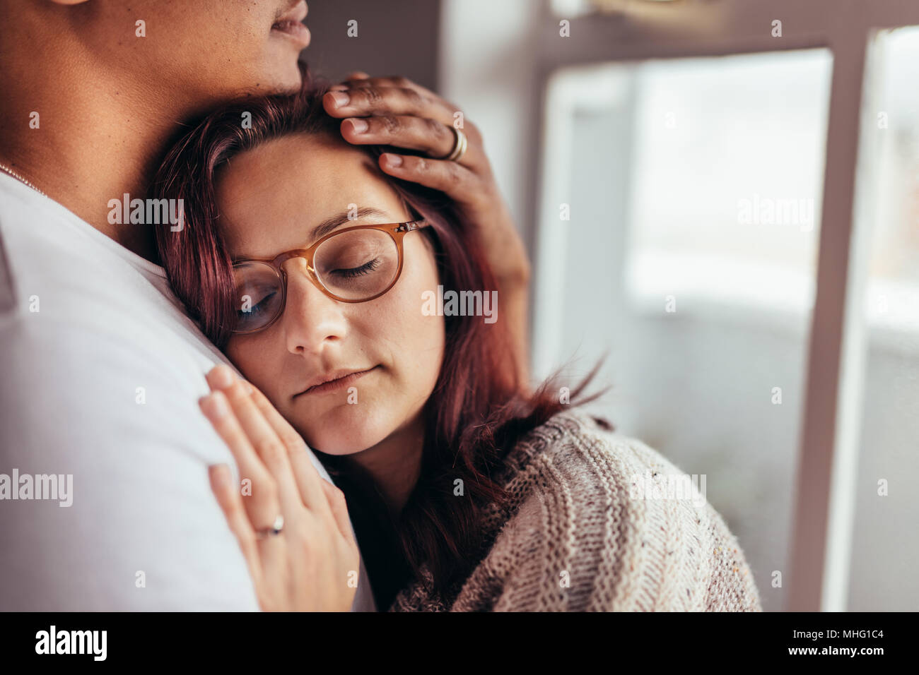 Resting head on chest hi-res stock photography and images - Alamy