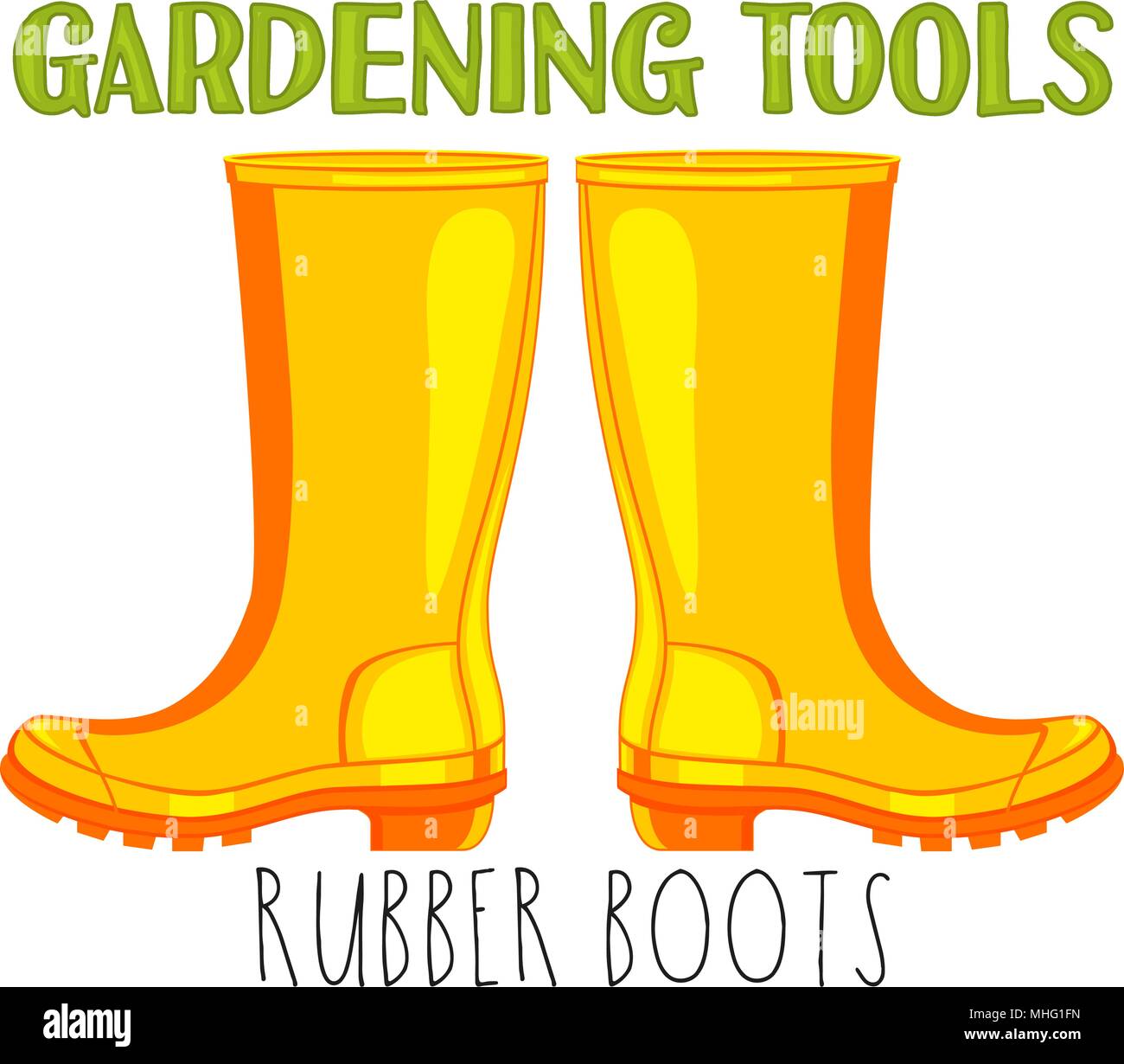 Yellow Gardening Boots