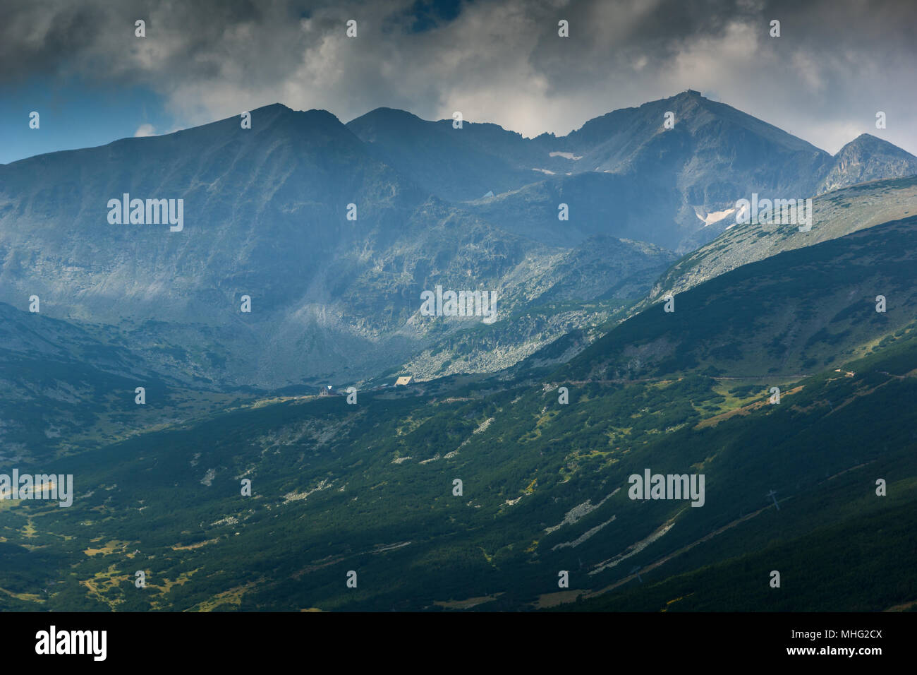 Rocky Hills of Rila mountain and Musala Peak, Bulgaria Stock Photo Alamy