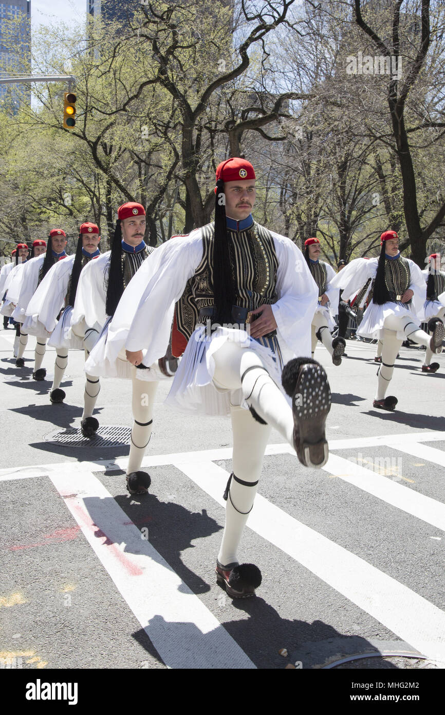 Greek Independence Day Parade in New York City. Greek President's Guard