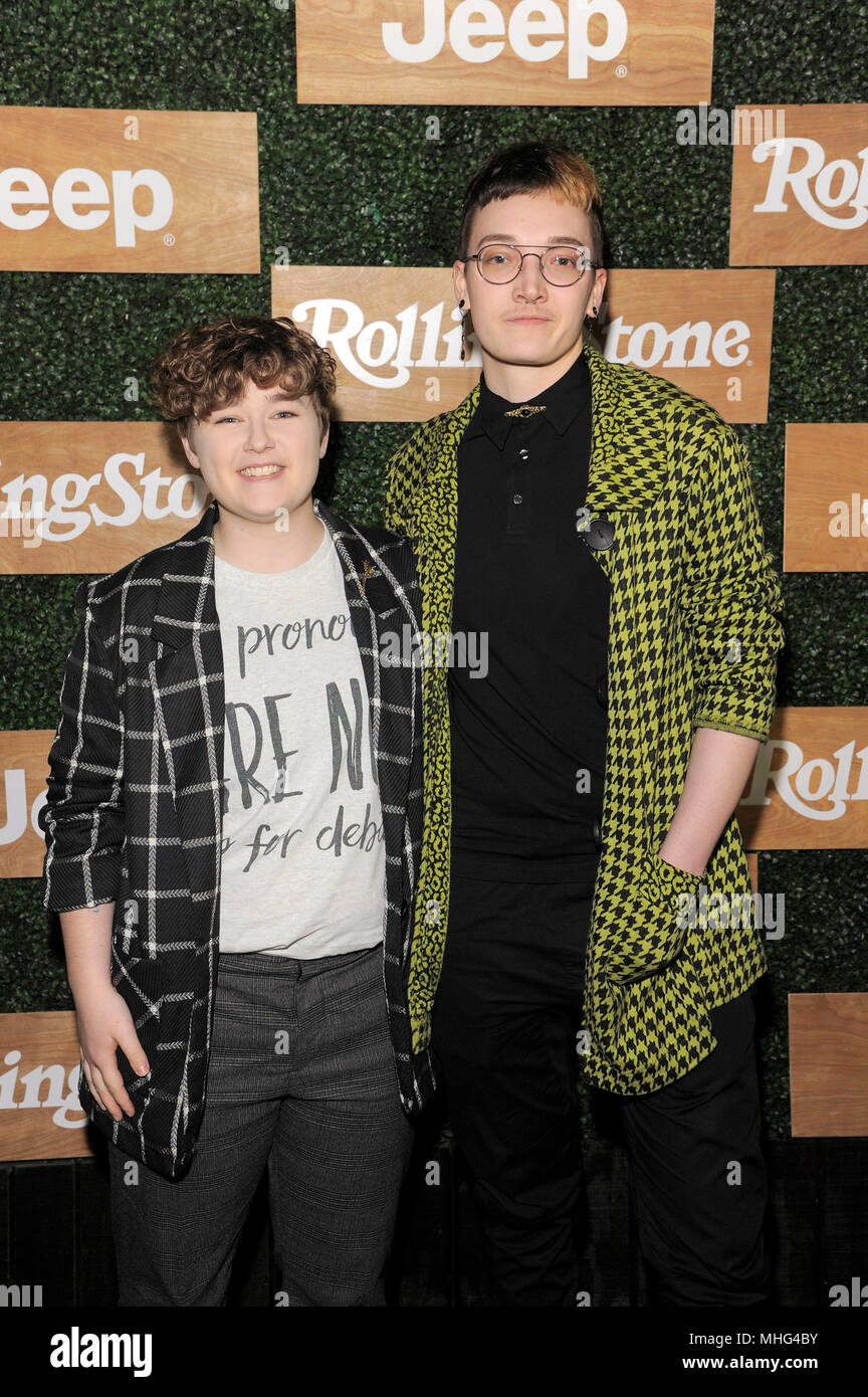 New York, United States. 25th Apr, 2018. Ellie Desautels (L) attends Rolling Stone Celebrates The New Classics at Highline Stages Credit: Lev Radin/Pacific Press/Alamy Live News Stock Photo