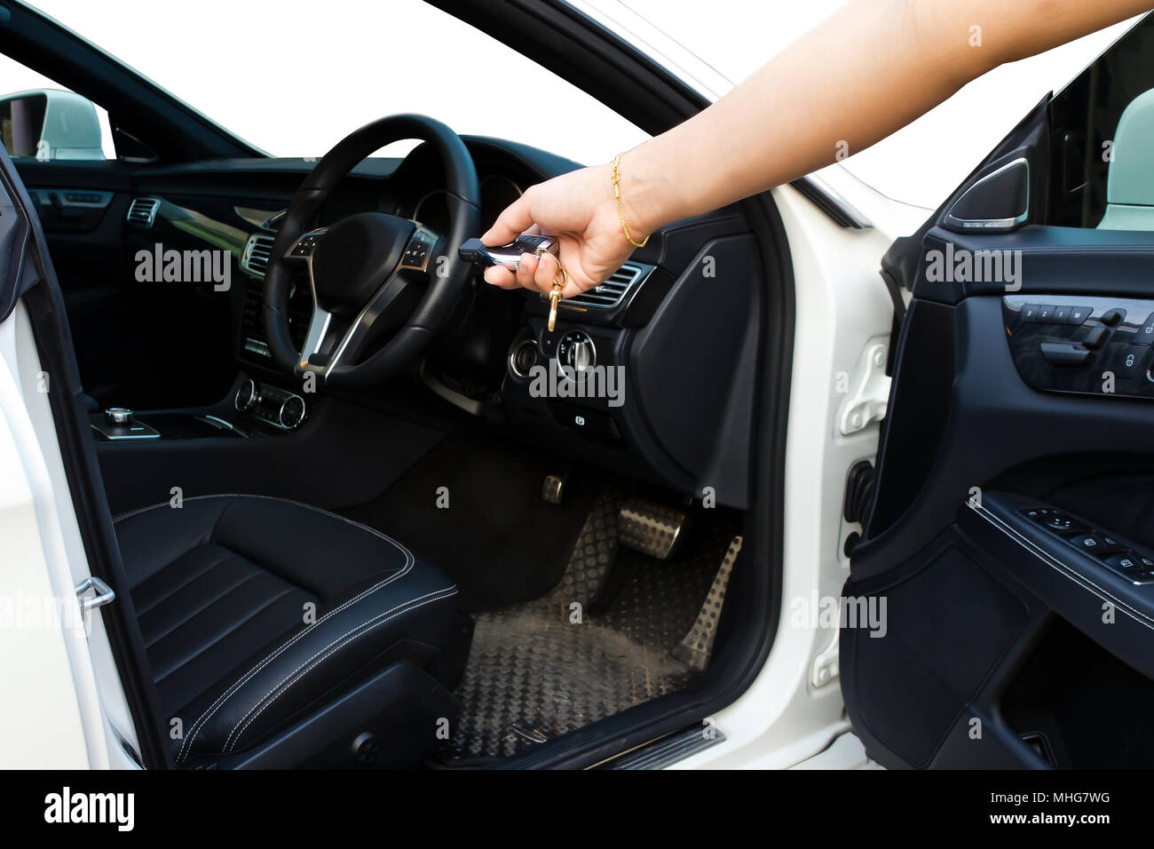 push remote control car with hand Stock Photo Alamy
