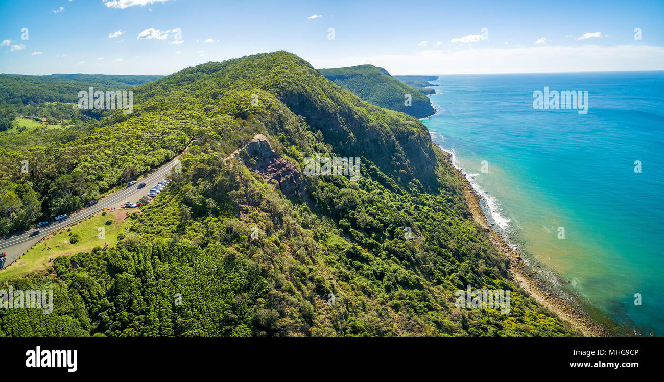 Aerial panorama of Grand Pacific Drive, Sydney, Australia Stock Photo