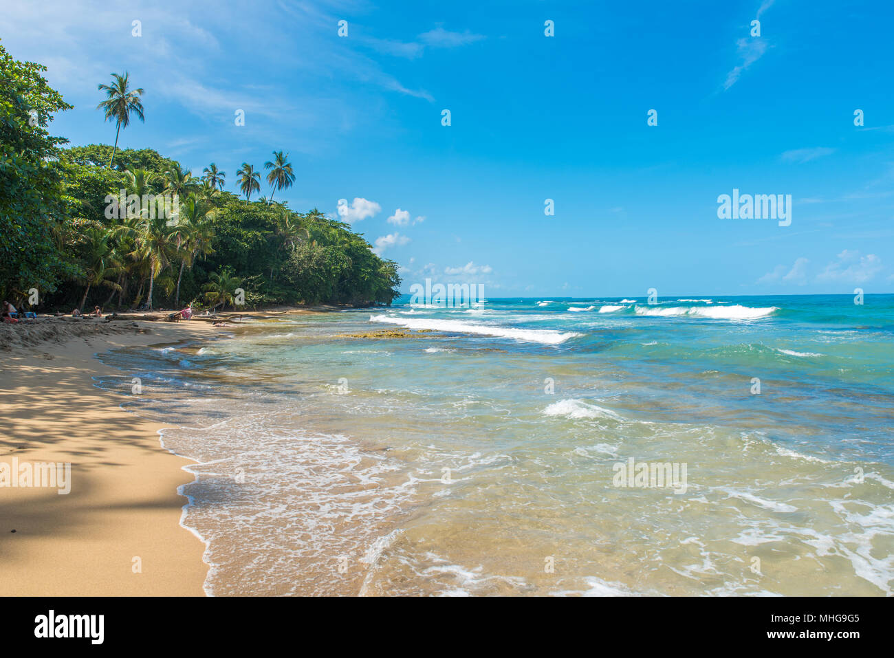 Playa Chiquita - Wild beach close to Puerto Viejo, Costa Rica Stock Photo