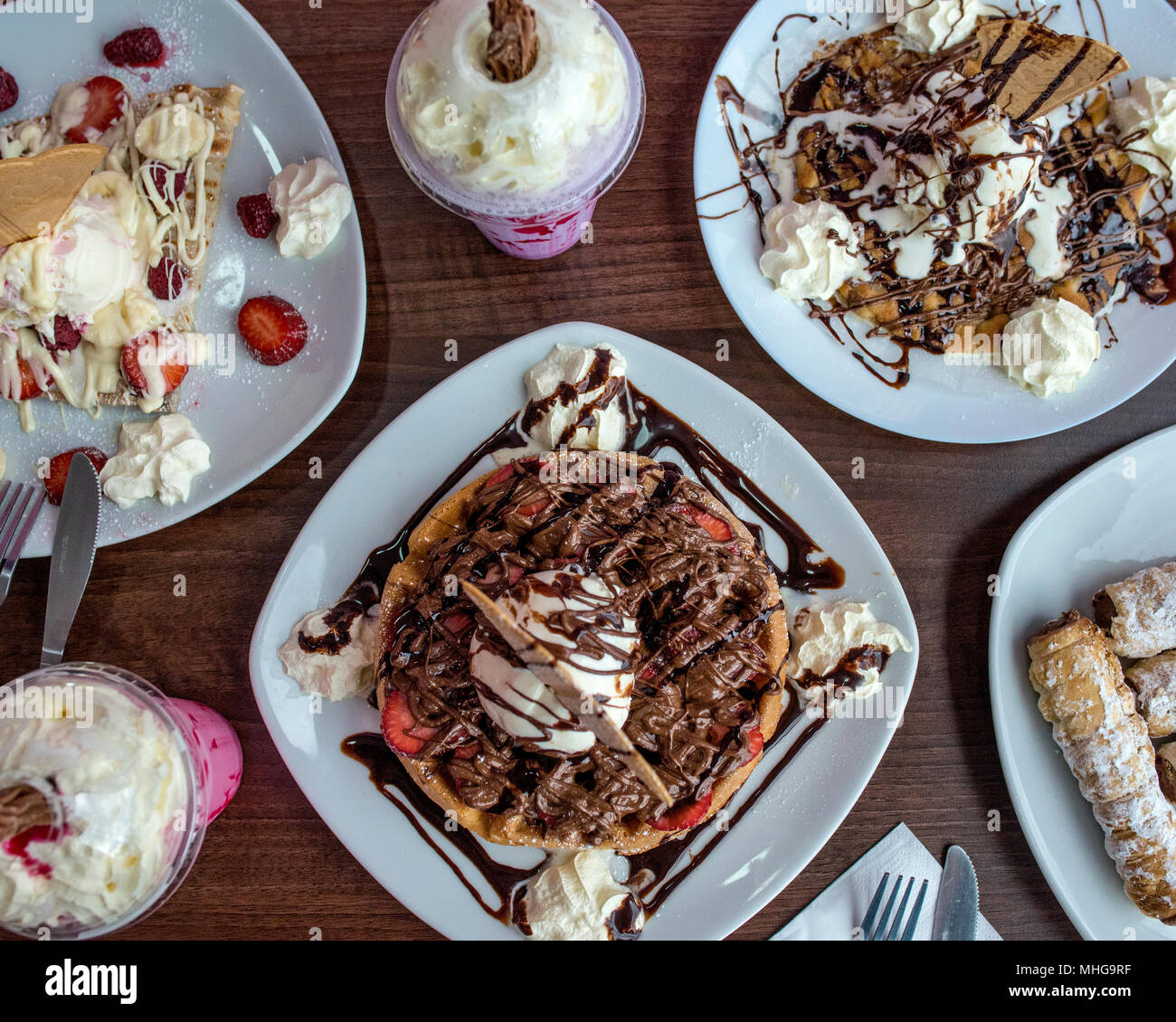 Sweet Deserts Stock Photo