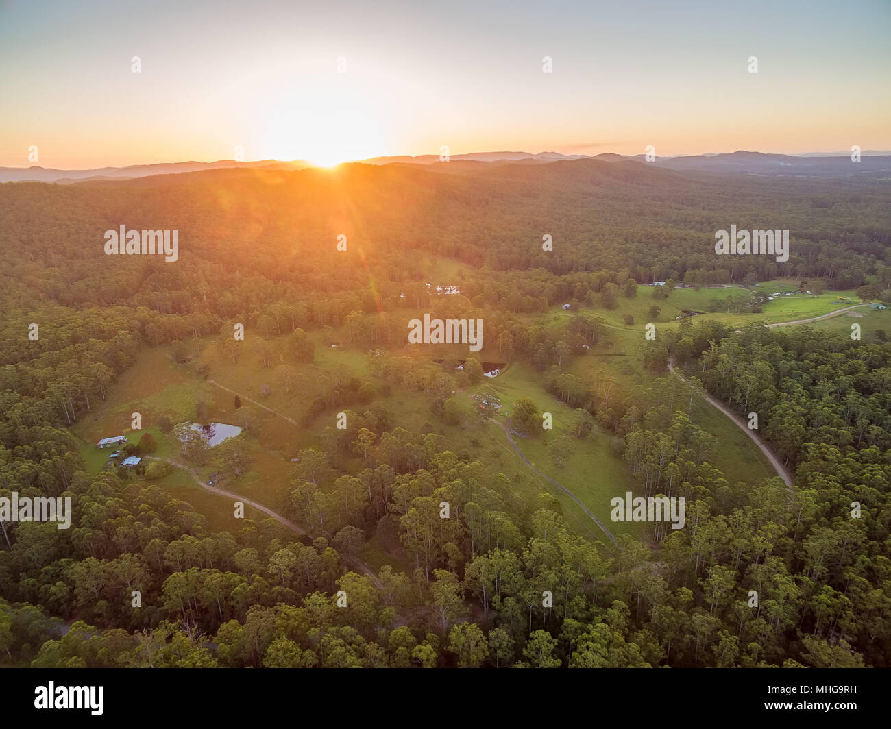 Aerial view over rural area hi-res stock photography and images - Alamy