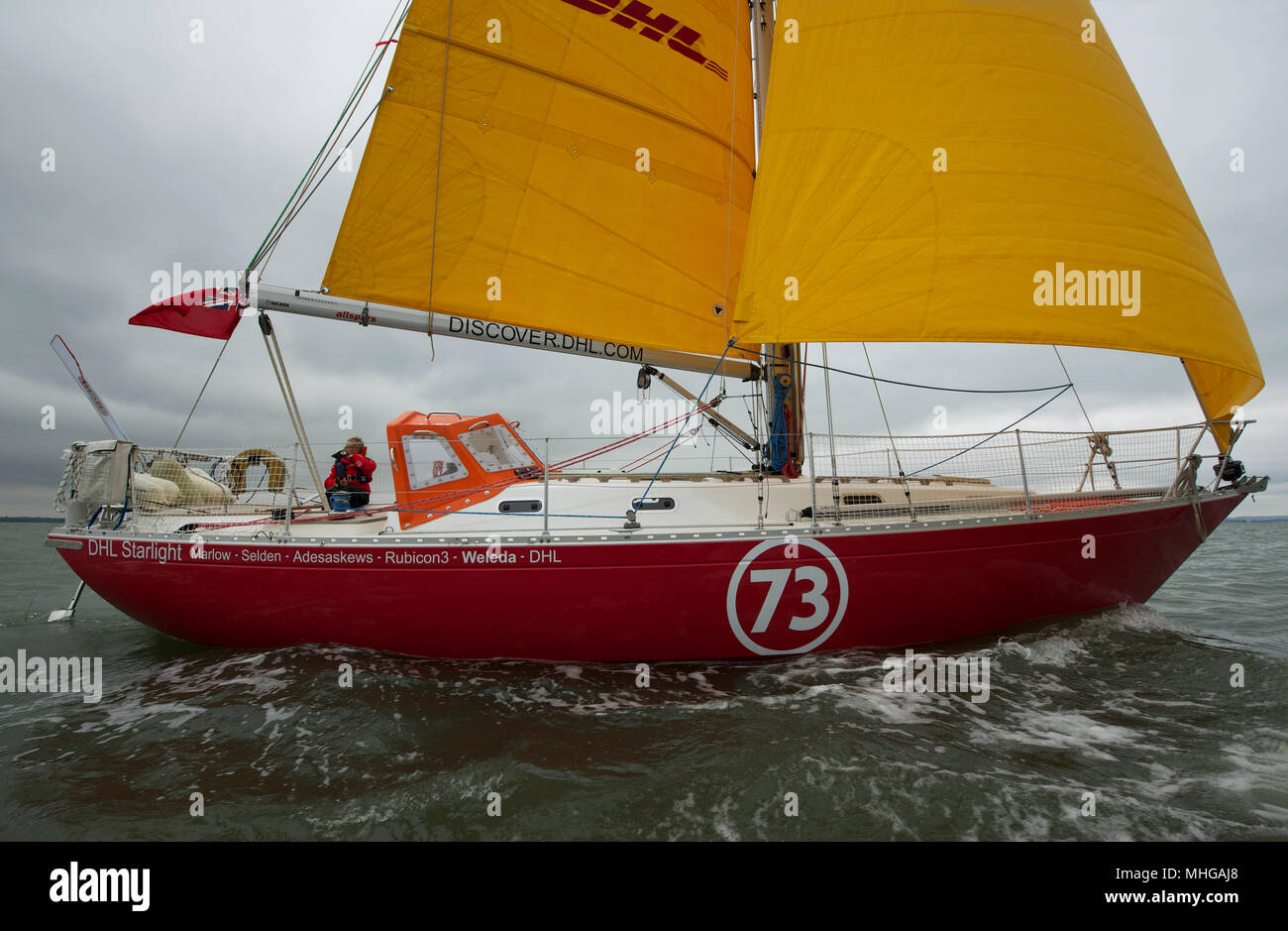 susie-goodall-sailing-on-her-yacht-dhl-starlight-on-the-solent-prior