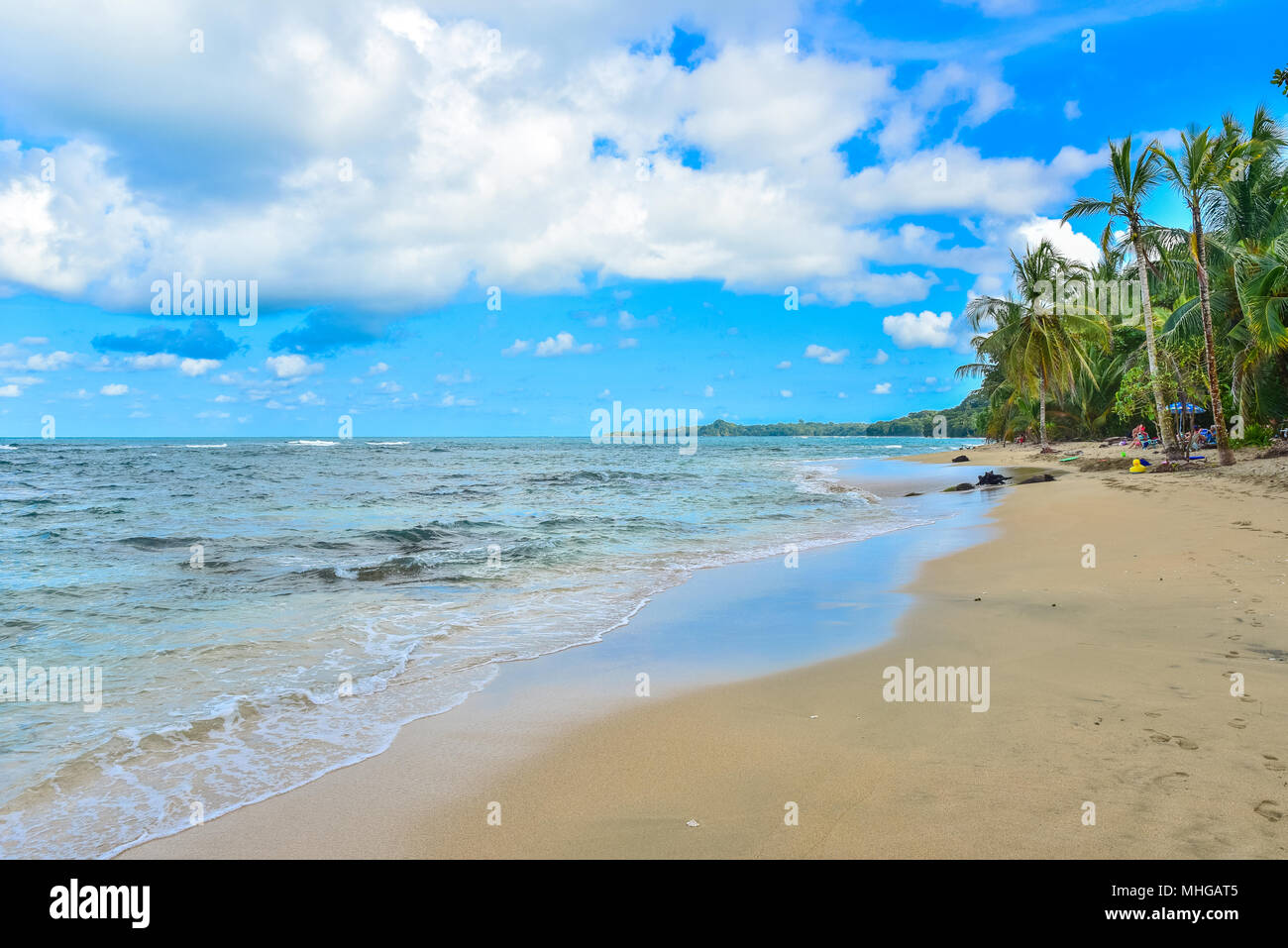 Playa Cocles - beautiful tropical beach close to Puerto Viejo - Costa Rica Stock Photo