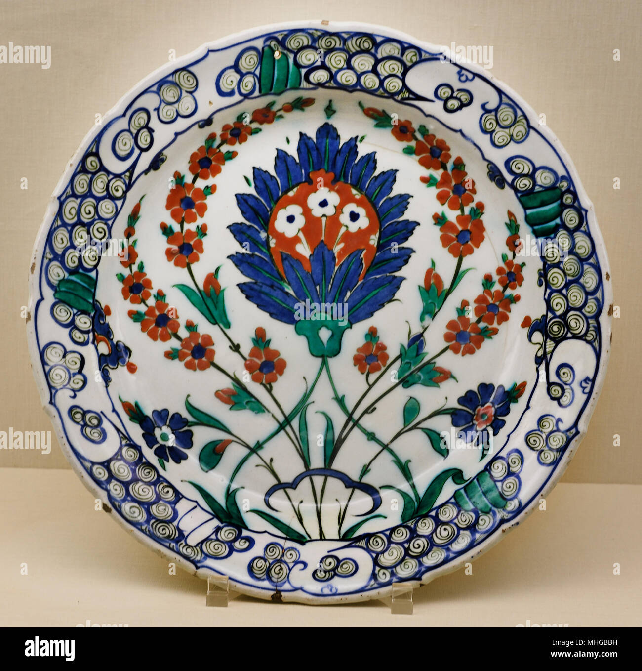 Turkish pottery - Turkey Iznik 16th Century Ottoman Period ( Fritware 