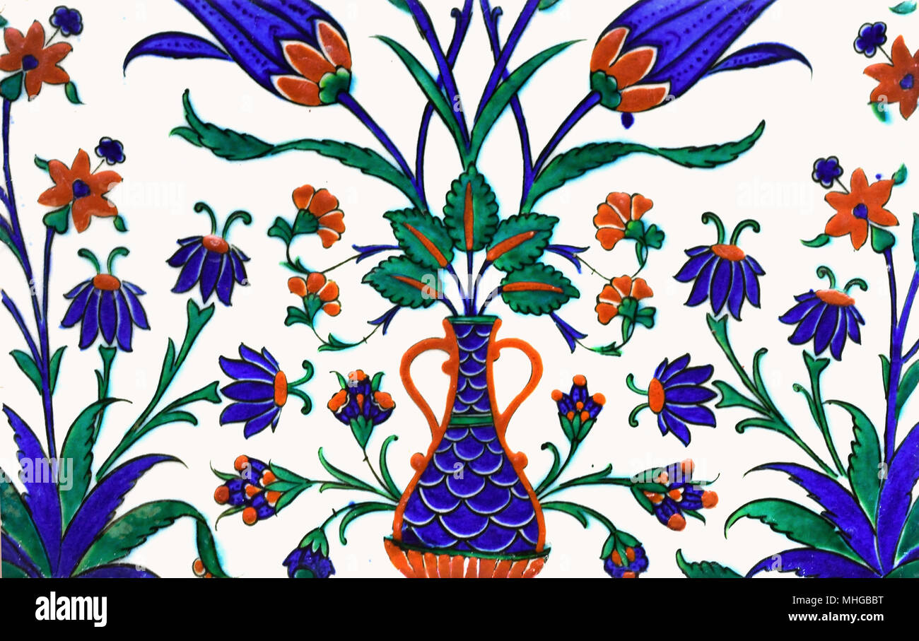 Turkish pottery Turkey Iznik 16th Century Ottoman Period ( Fritware