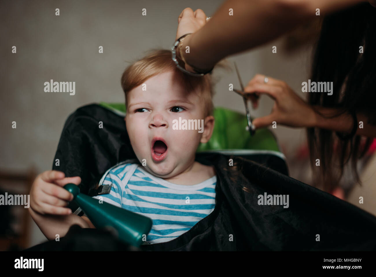Blond Boy Hair Cut Stock Photos Blond Boy Hair Cut Stock Images