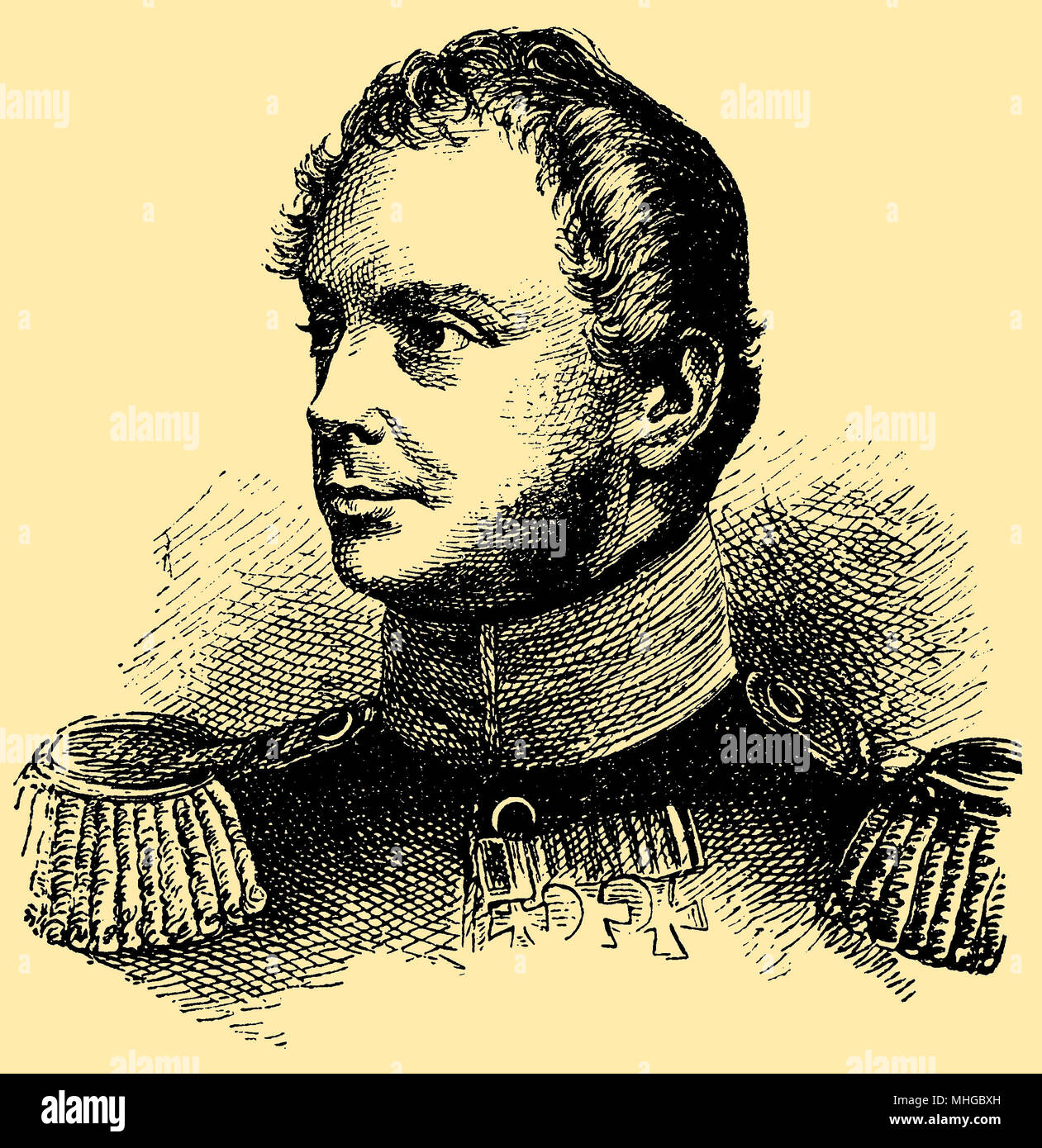 King Frederick William IV (born October 15, 1795 , died January 2, 1861 ), Stock Photo