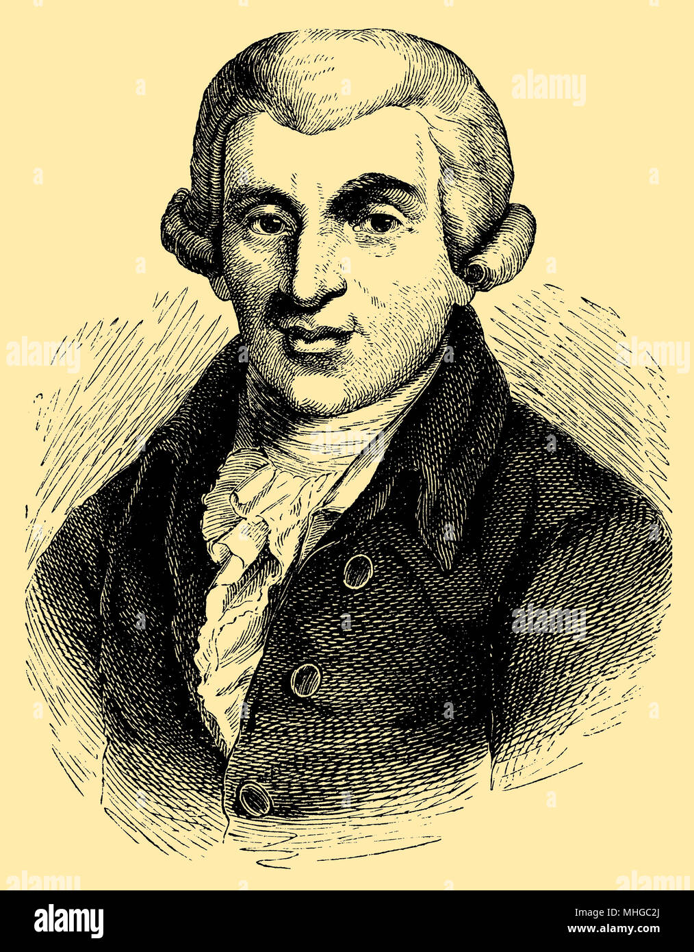 Johann Wilhelm Ludwig Gleim (born April 2, 1719 , died February 18, 1803 ), Stock Photo