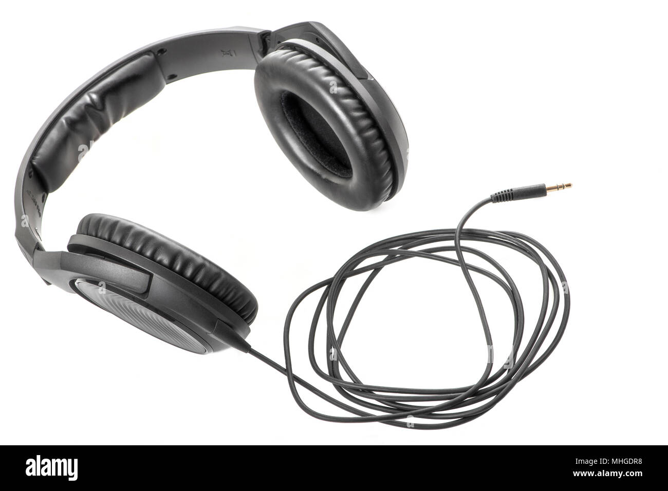 Headphones cut out and isolated on white background Stock Photo Alamy