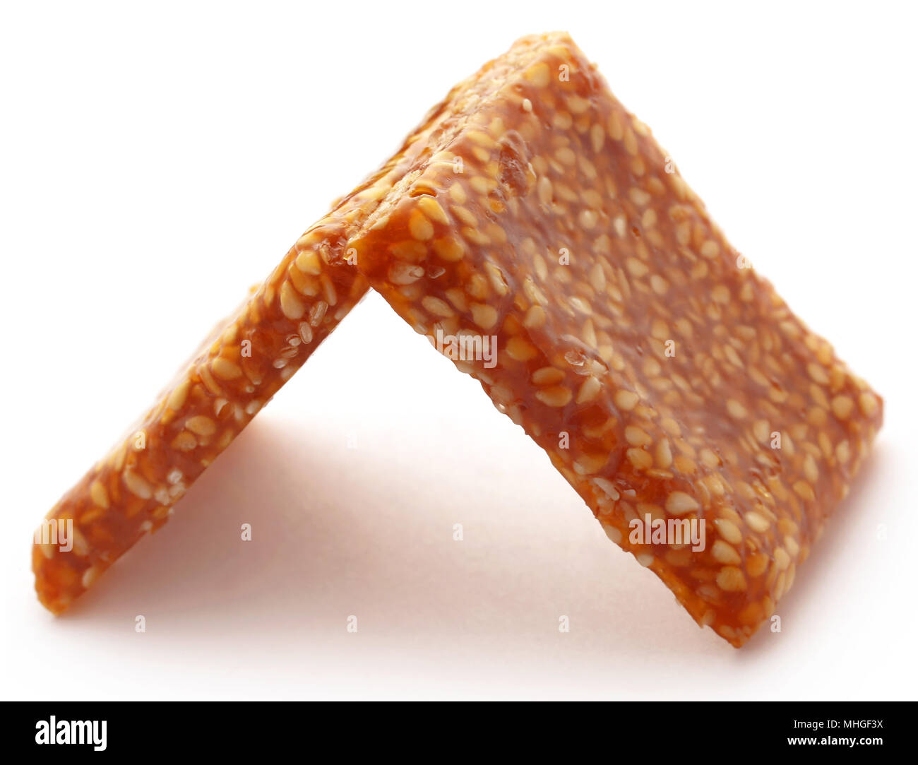 Sesame caramel candy very popular in Indian subcontinent Stock Photo