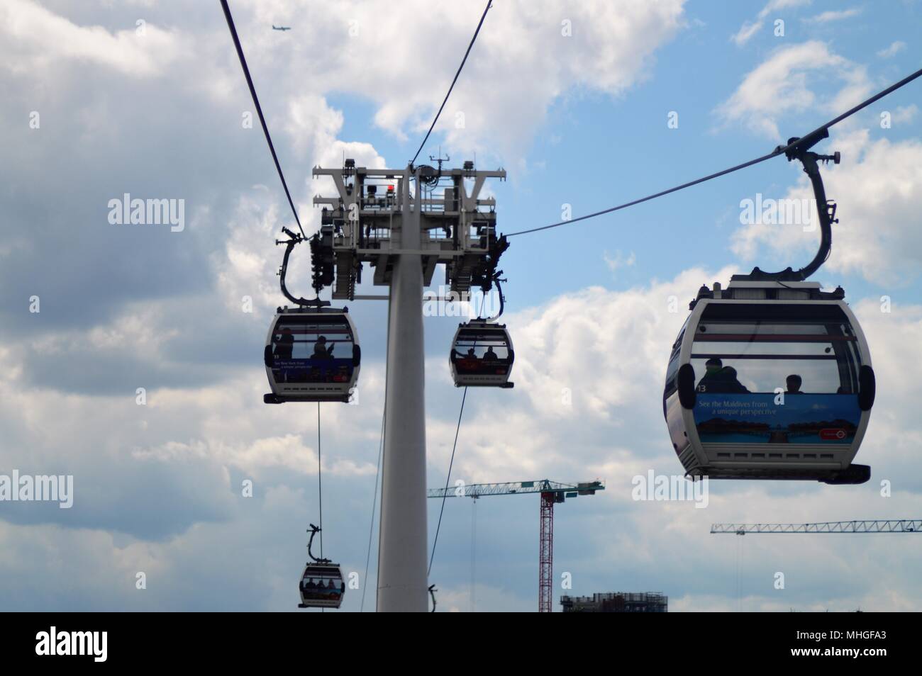 Emirates Cable Car and The MBNA Thames Clipper Stock Photo Alamy