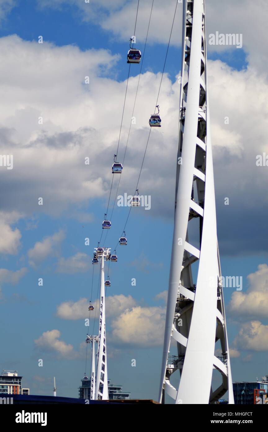 Emirates Cable Car and The MBNA Thames Clipper Stock Photo Alamy